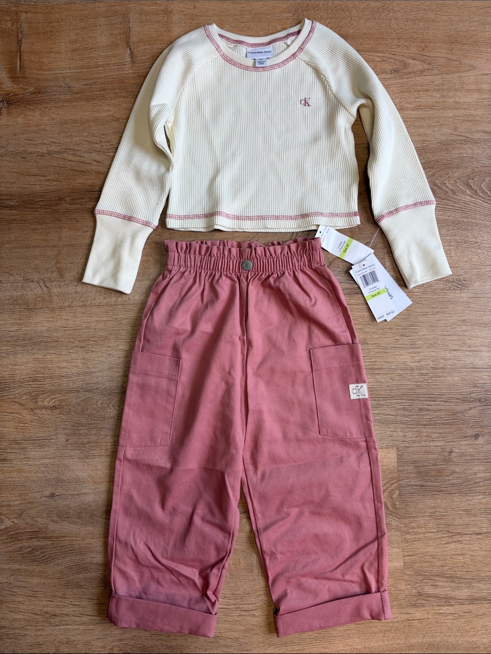 Calvin Klein Kids Dusty Rose matching cargo set